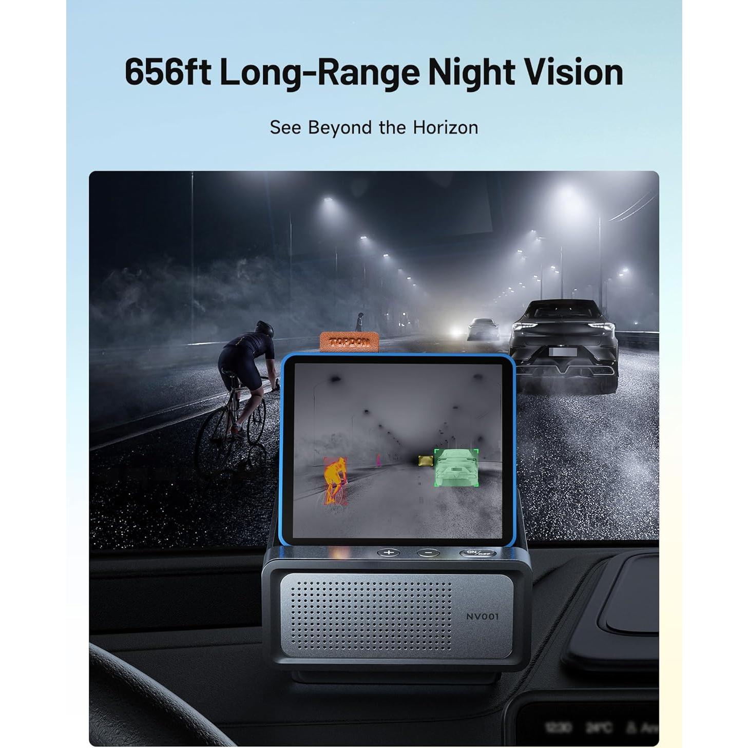 Cámara Térmica TOPDON NV001 para Autos, Visión Nocturna 200m