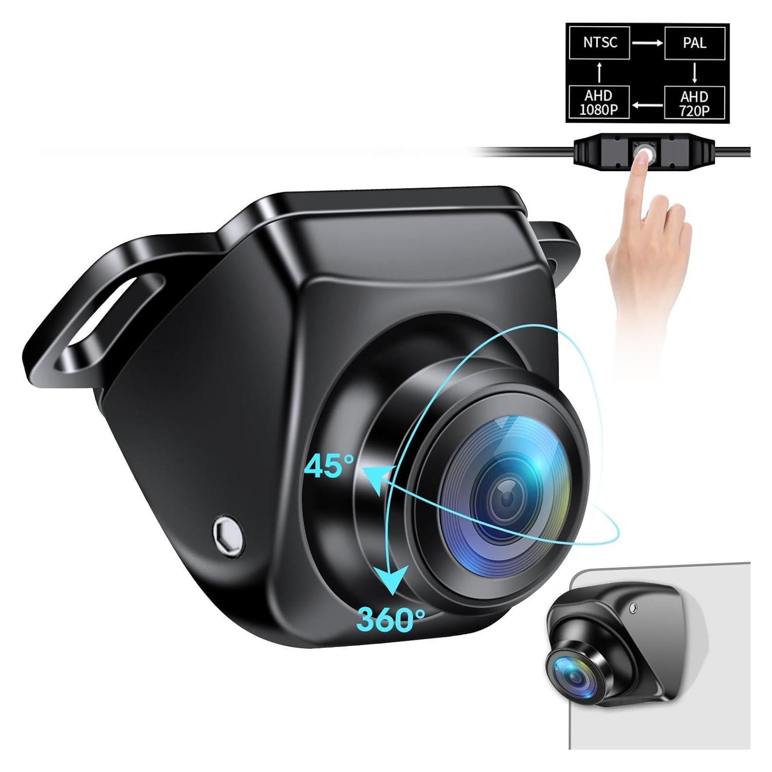 Cámara de Respaldo AHD 1080P Jansite 170° Rotatable IP69K