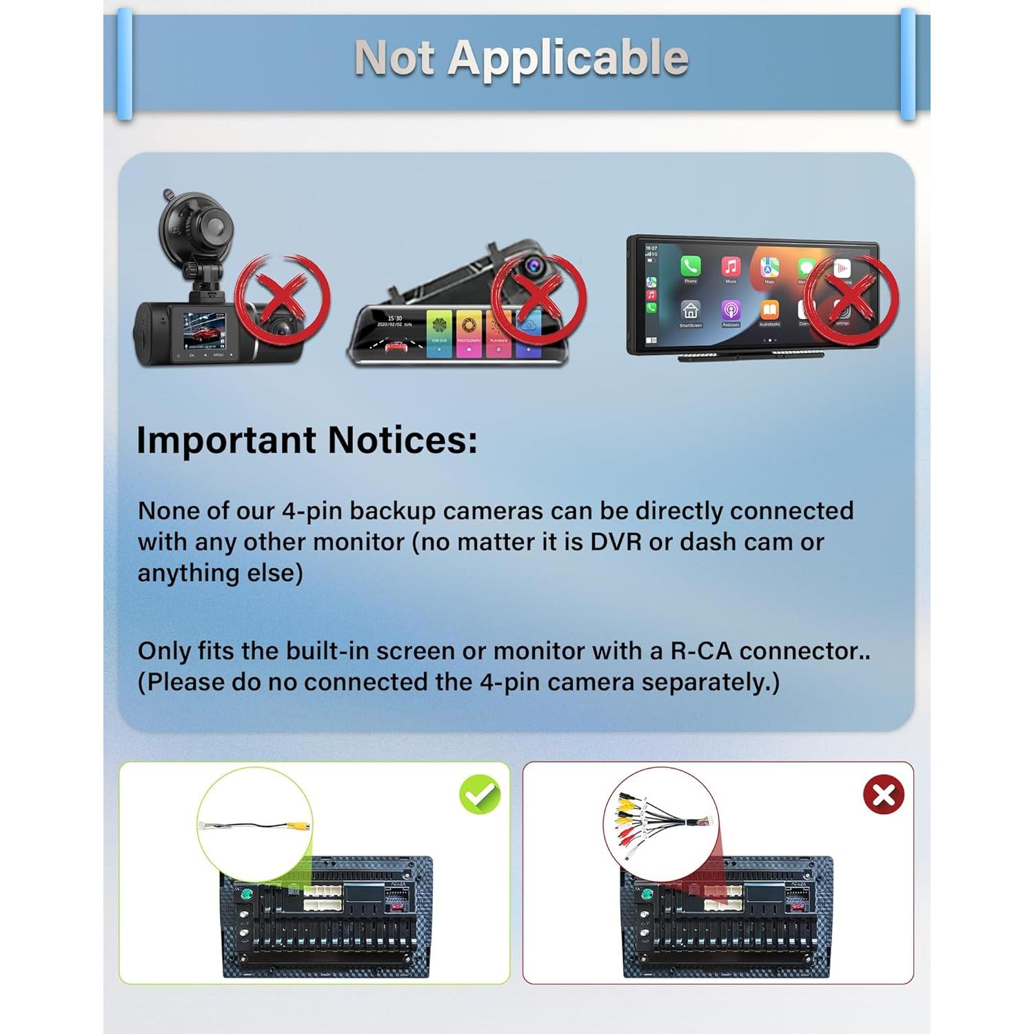 Cámara de Respaldo AHD 1080P Jansite 170° Rotatable IP69K