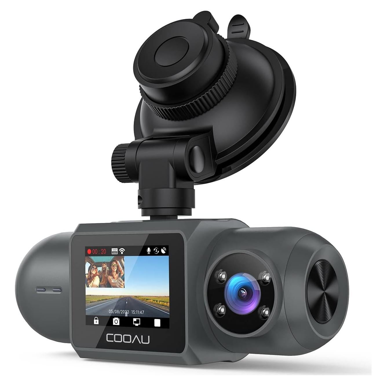 Cámara Dash COOAU D30S 4K GPS Wi-Fi Doble Canal 2.5K+1080P