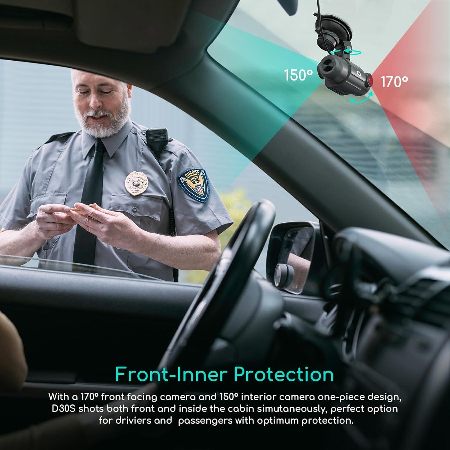 Cámara Dash COOAU D30S 4K GPS Wi-Fi Doble Canal 2.5K+1080P