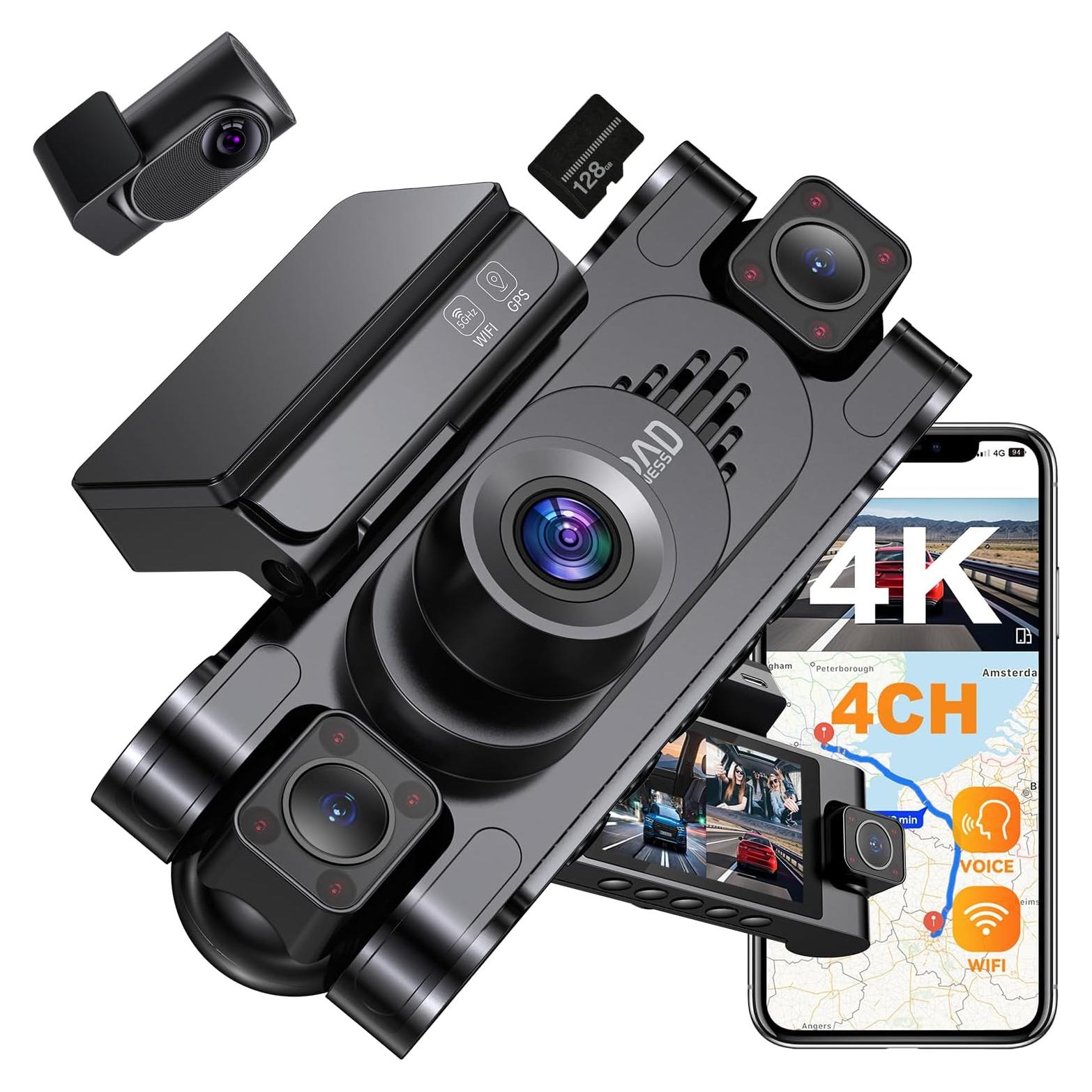 Cámara Dash 4K 360° Roadwitness con GPS y WiFi 128GB