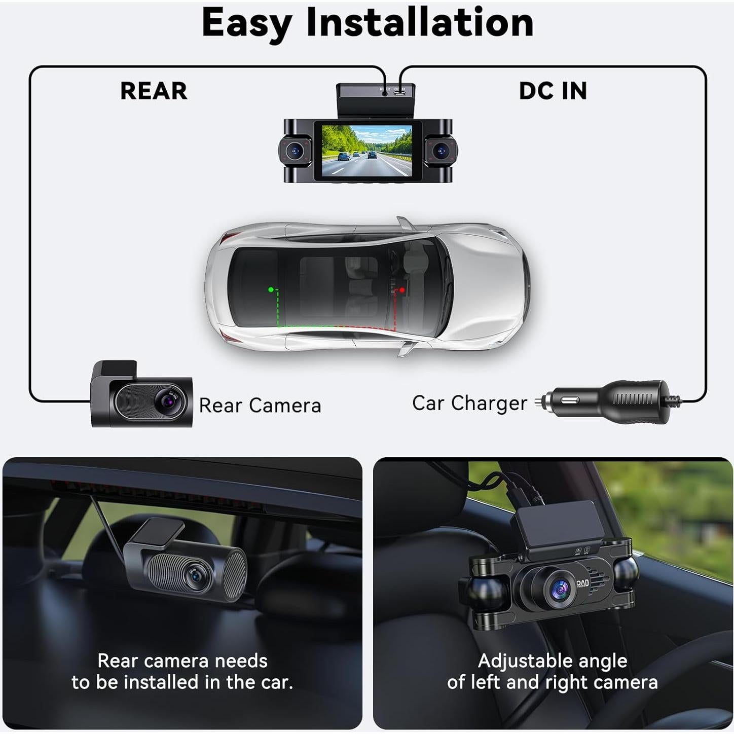 Cámara Dash 4K 360° Roadwitness con GPS y WiFi 128GB