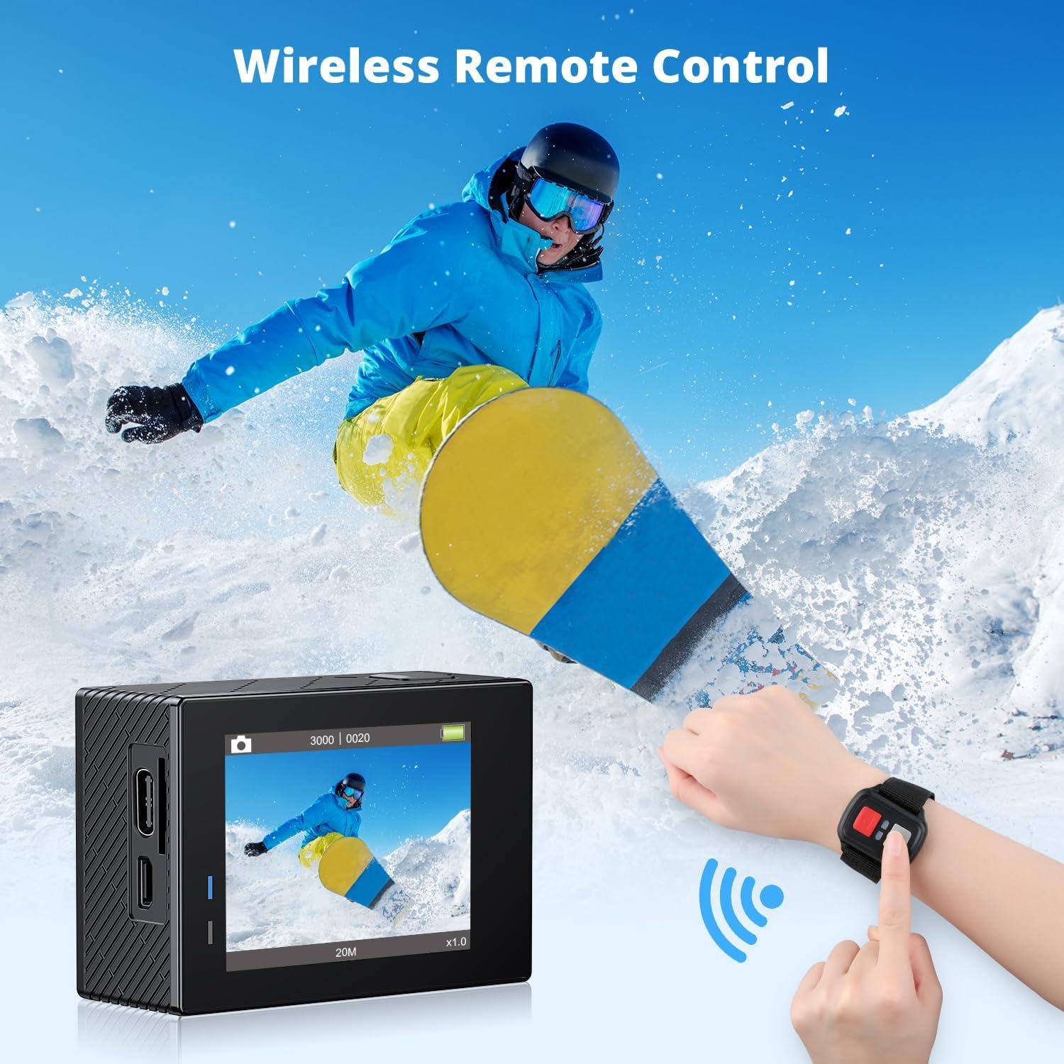 Cámara de Acción AKASO Brave 4 4K 30fps 20MP Impermeable