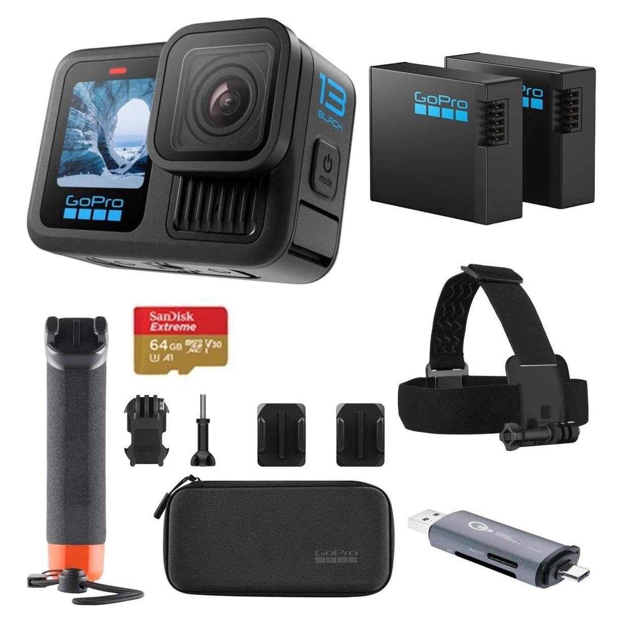 Paquete Accesorios GoPro HERO13 Black - 2 Baterías, 64GB SD