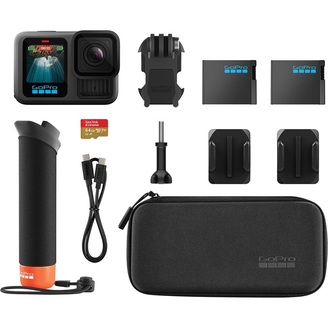 Paquete Accesorios GoPro HERO13 Black - 2 Baterías, 64GB SD