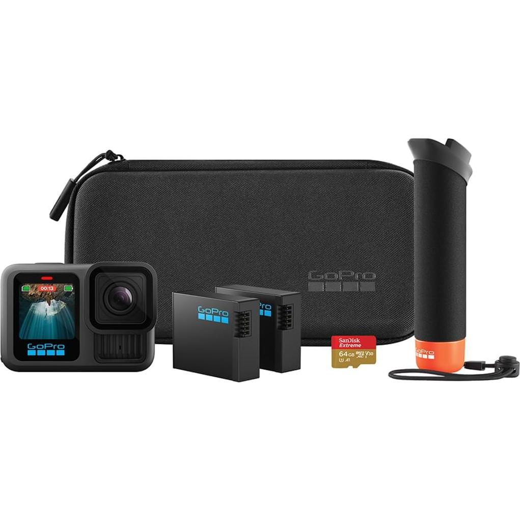 Paquete Accesorios GoPro HERO13 Black - 2 Baterías, 64GB SD