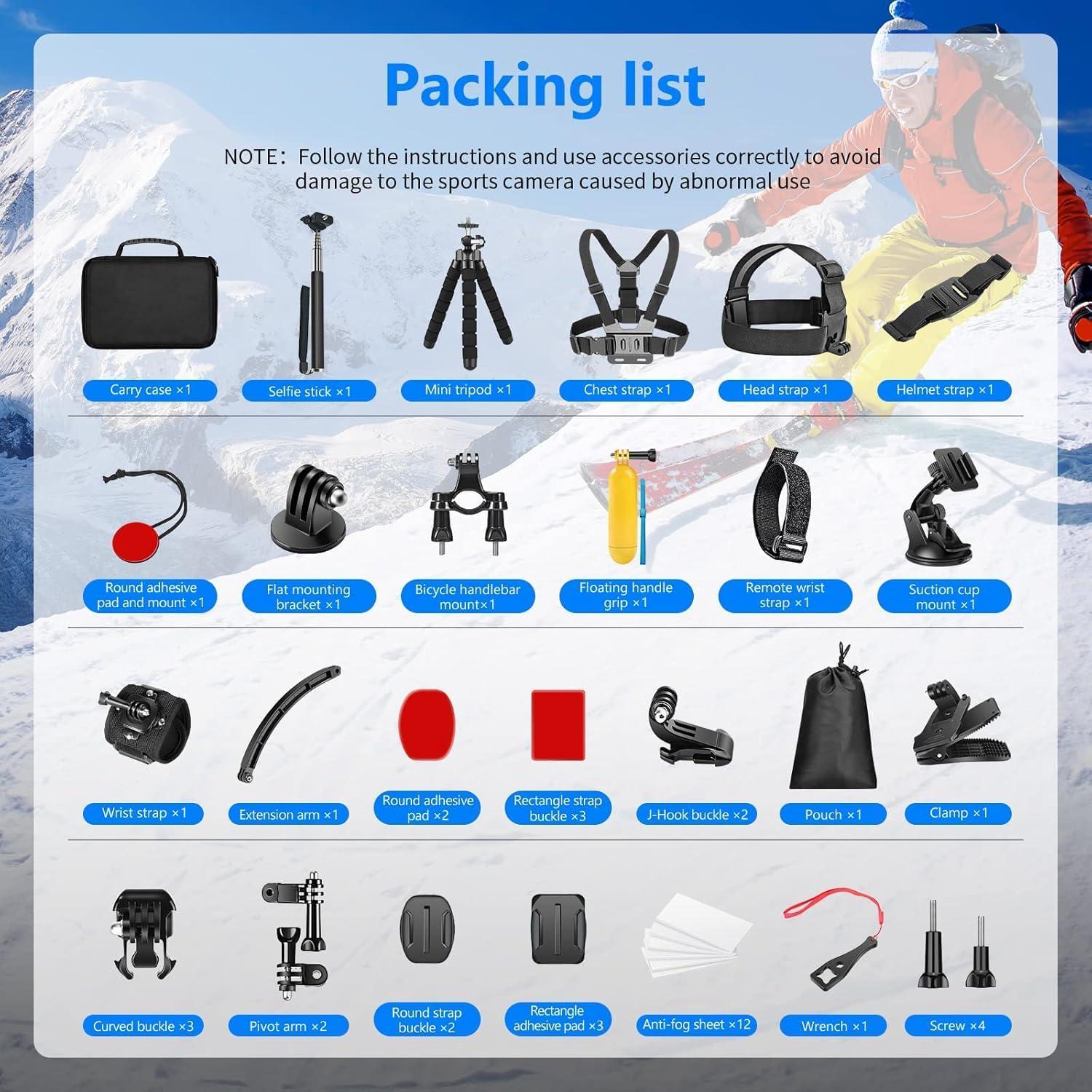 Cámara de Acción GoPro Hero 4K + Tarjeta 128GB + Accesorios