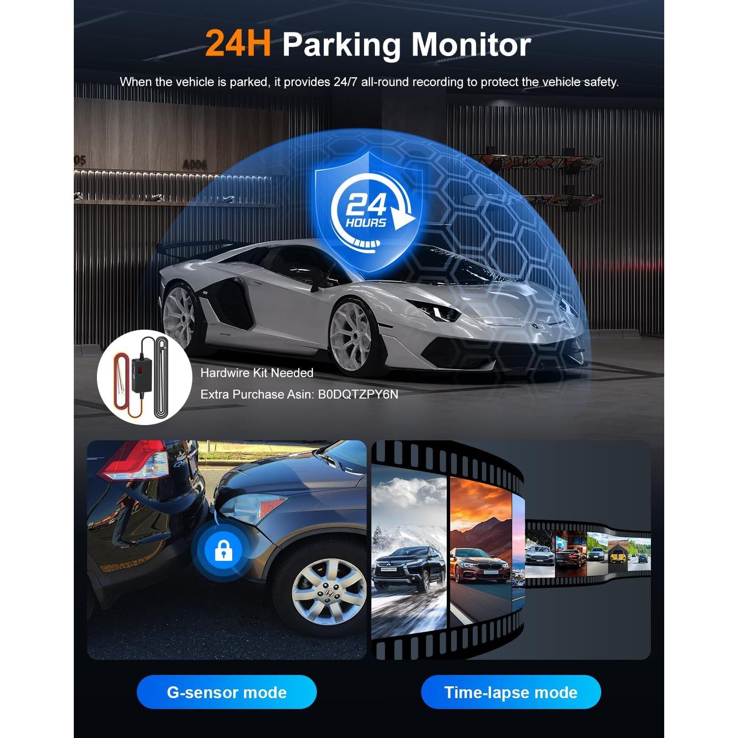 Cámara Dash Delantera y Trasera RENGAC Y600 4K+2K GPS WiFi