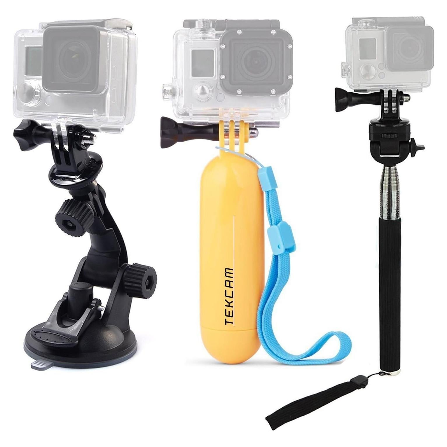 Kit de Accesorios para Cámara de Acción TEKCAM - Flotante y Ventosa