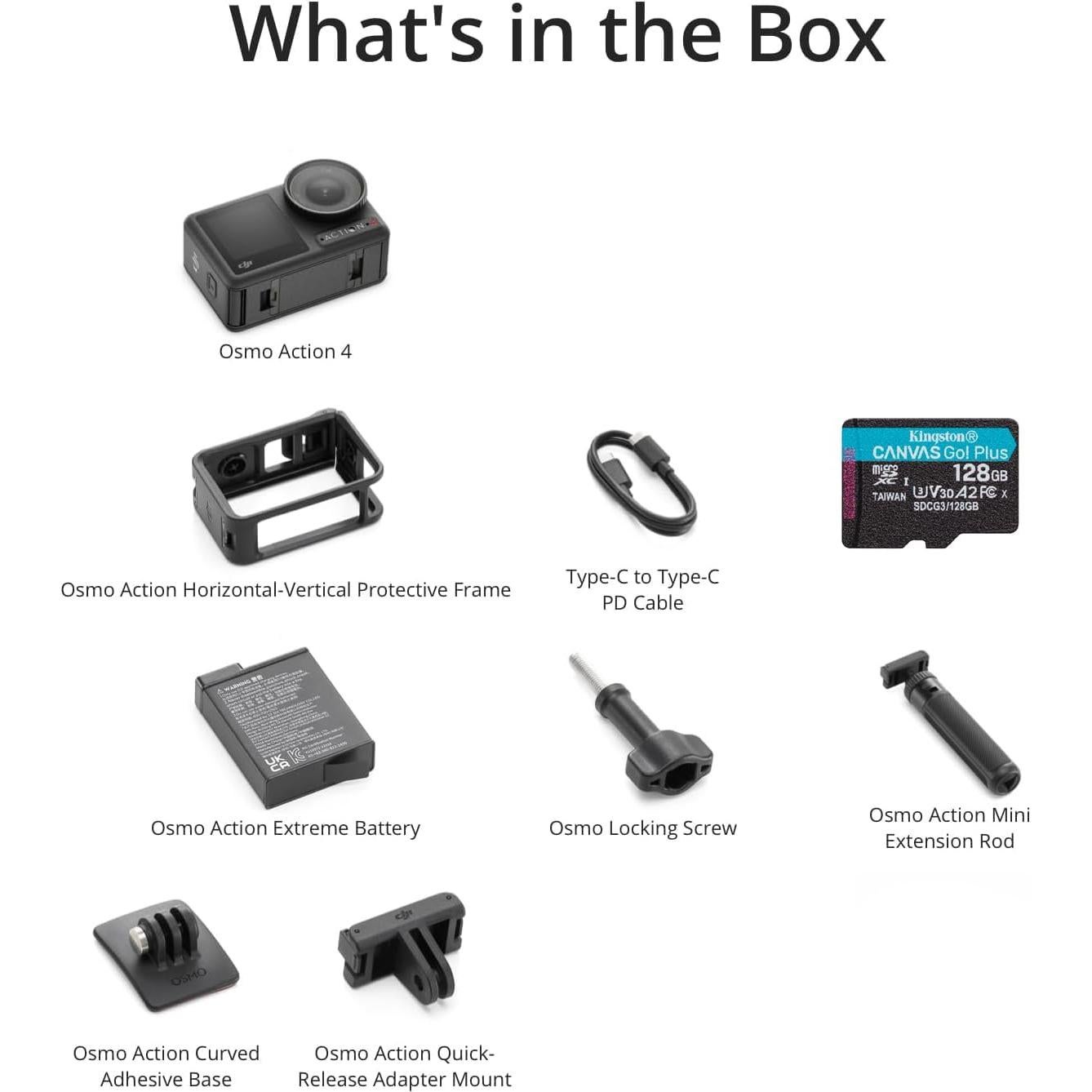 Cámara de Acción 4K DJI Osmo Action 4 con Accesorios