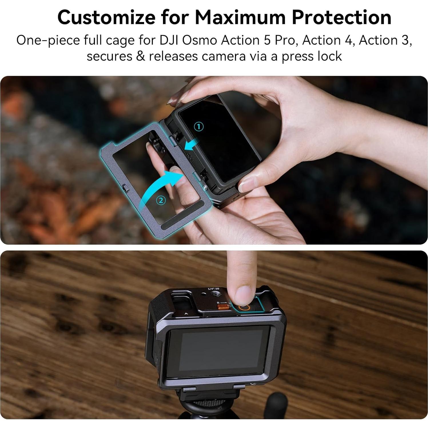 Jaula para Cámara SmallRig 4119 para DJI Osmo Action 5 Pro/4/3