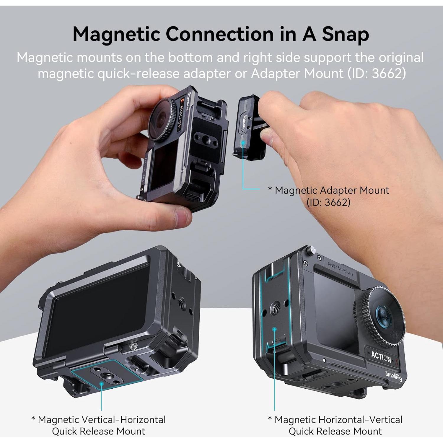 Jaula para Cámara SmallRig 4119 para DJI Osmo Action 5 Pro/4/3