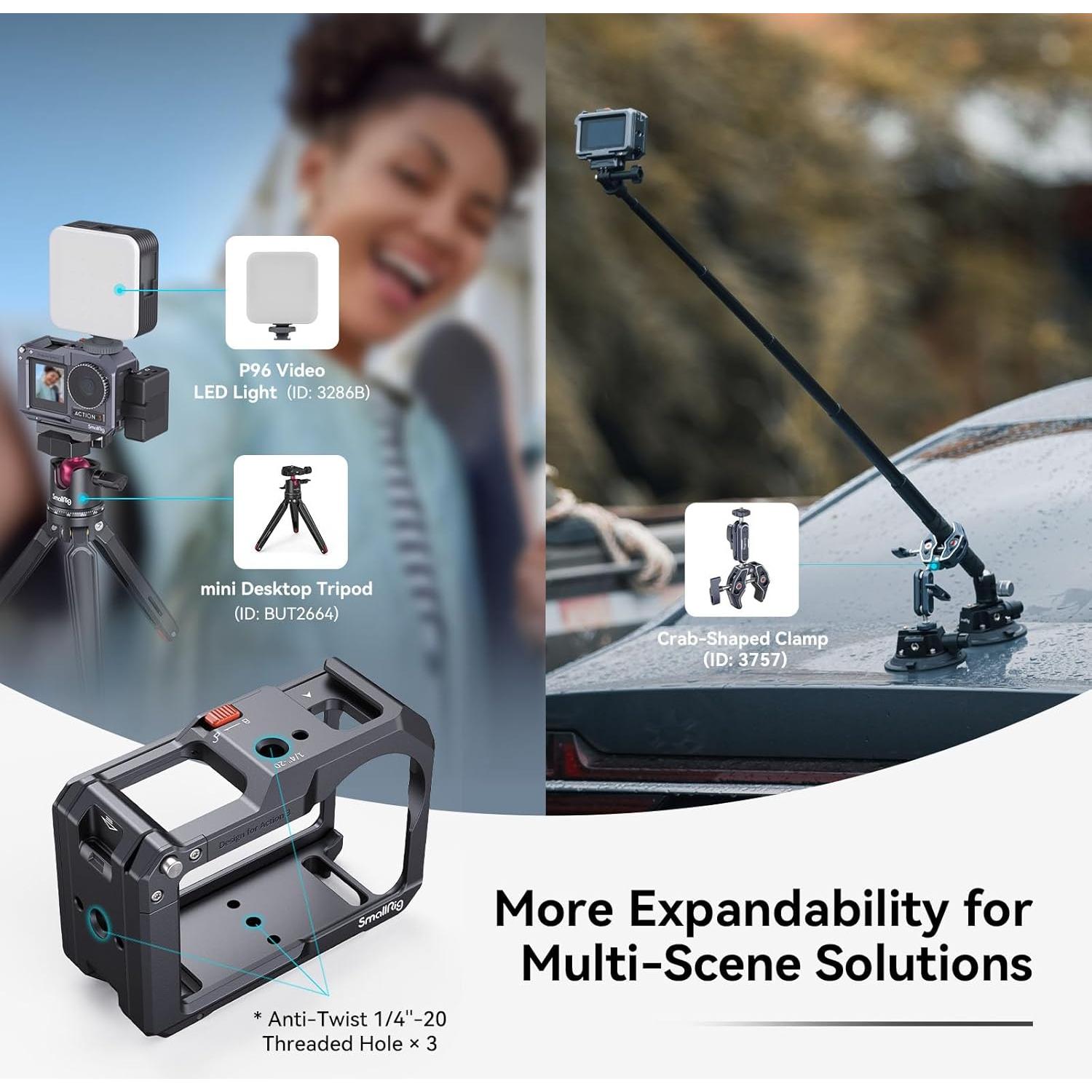 Jaula para Cámara SmallRig 4119 para DJI Osmo Action 5 Pro/4/3