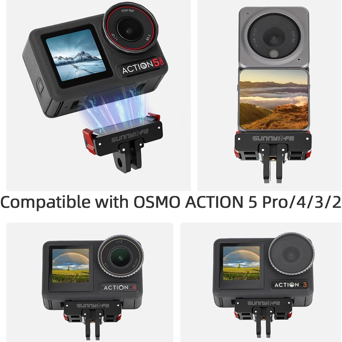 Adaptador de Montaje Magnético Sinyutia para DJI Osmo Action 5 Pro