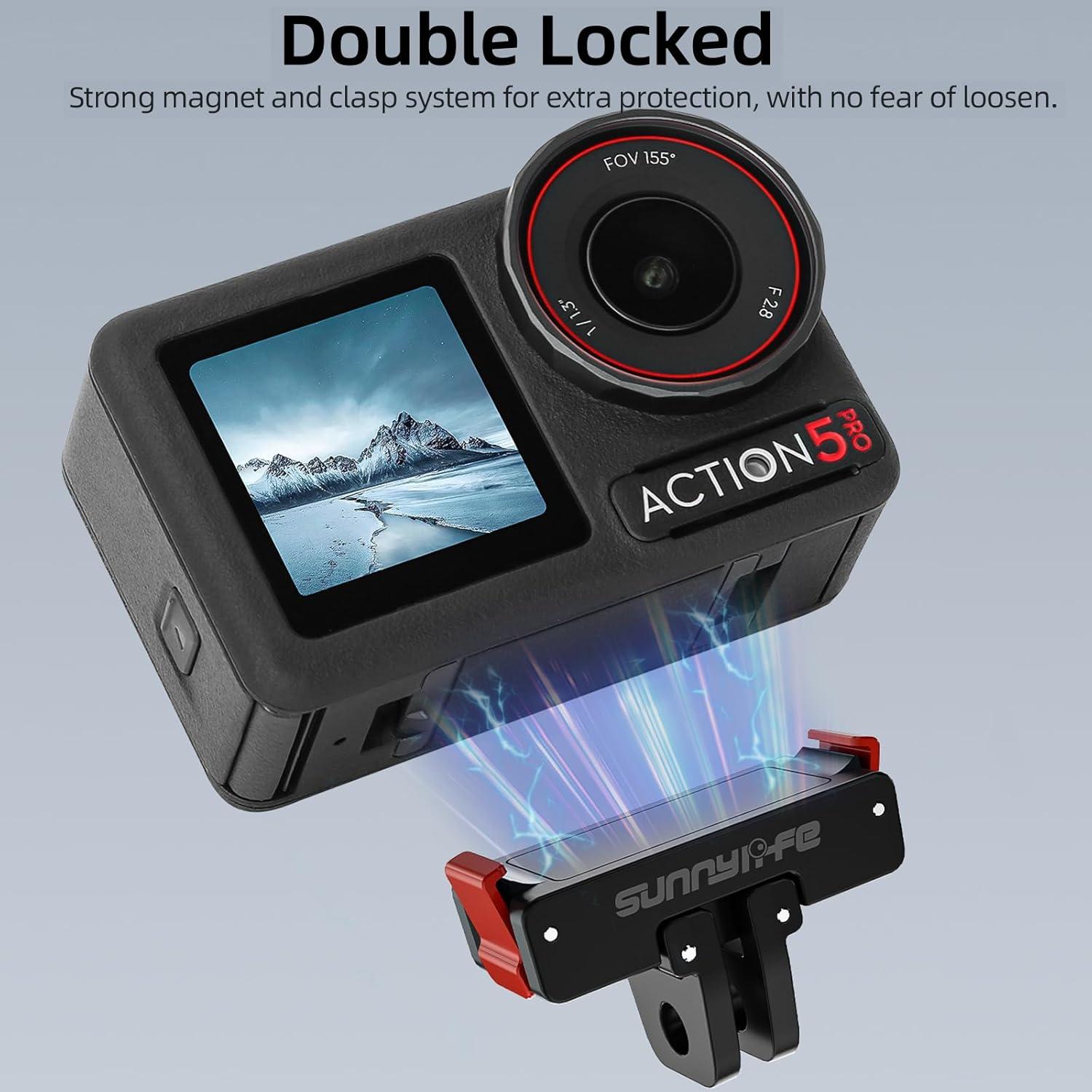 Adaptador de Montaje Magnético Sinyutia para DJI Osmo Action 5 Pro