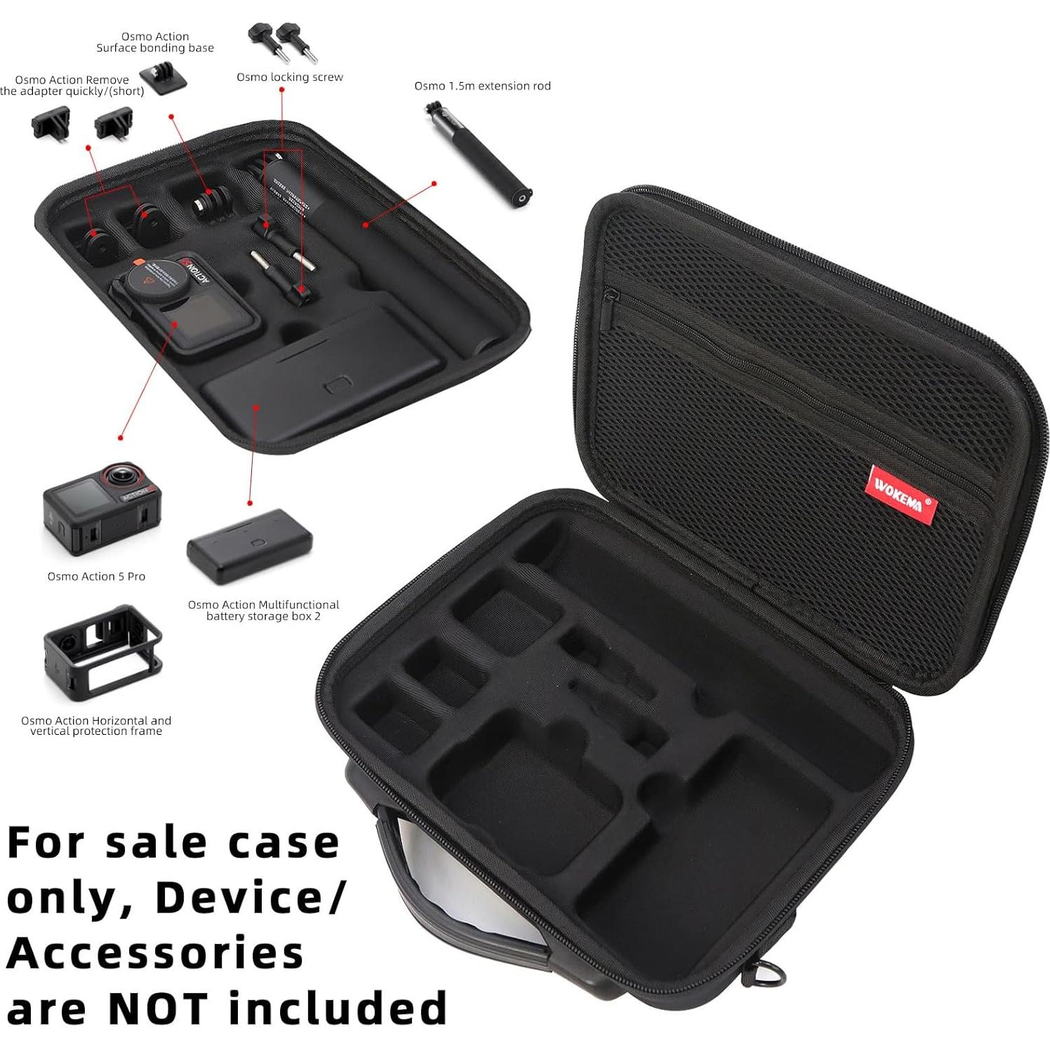 Funda de transporte WOKEMA para DJI Osmo Action 5 Pro/4/3