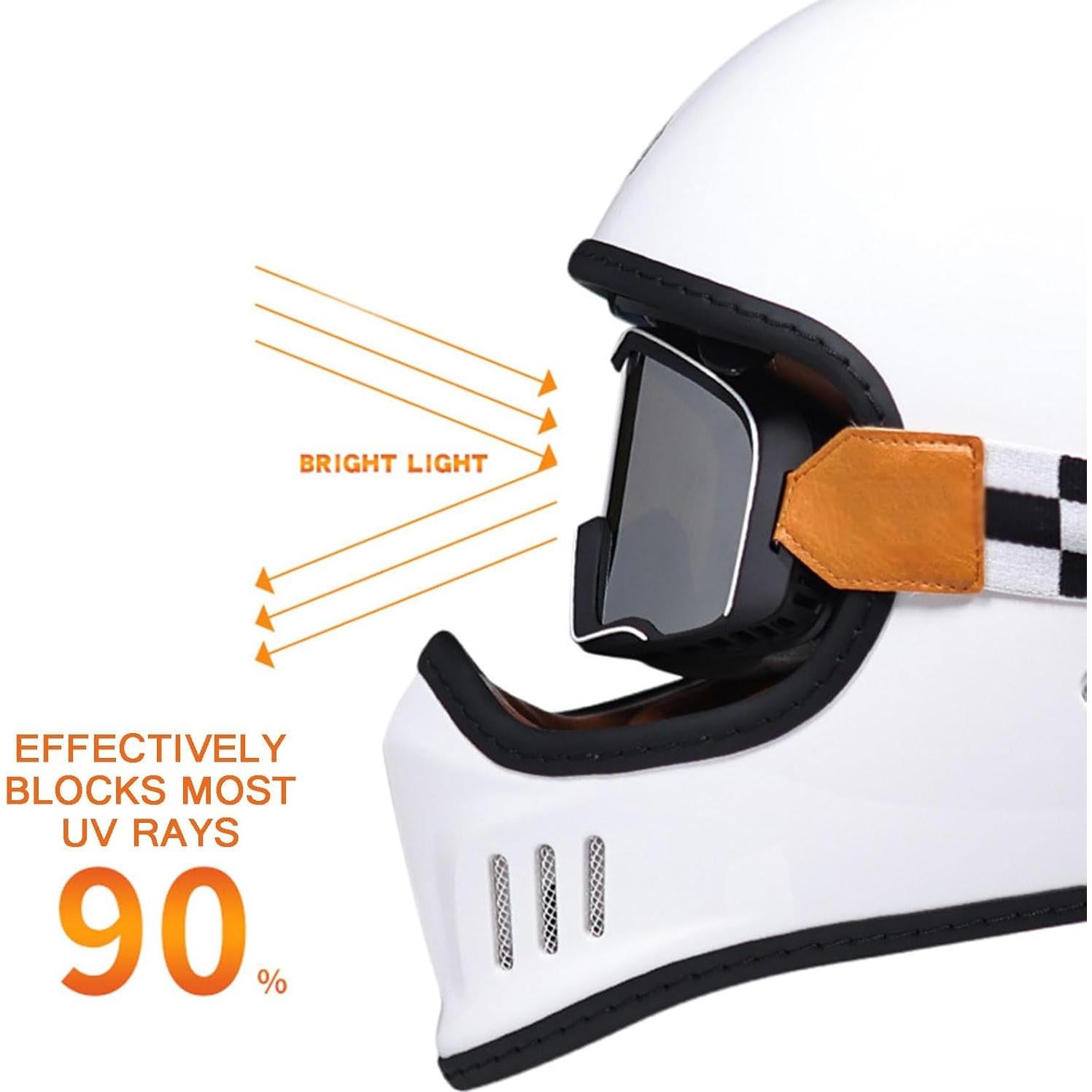 Casco Jet MDXDKJ Vintage Unisex ABS ECE DOT XL 61-62cm