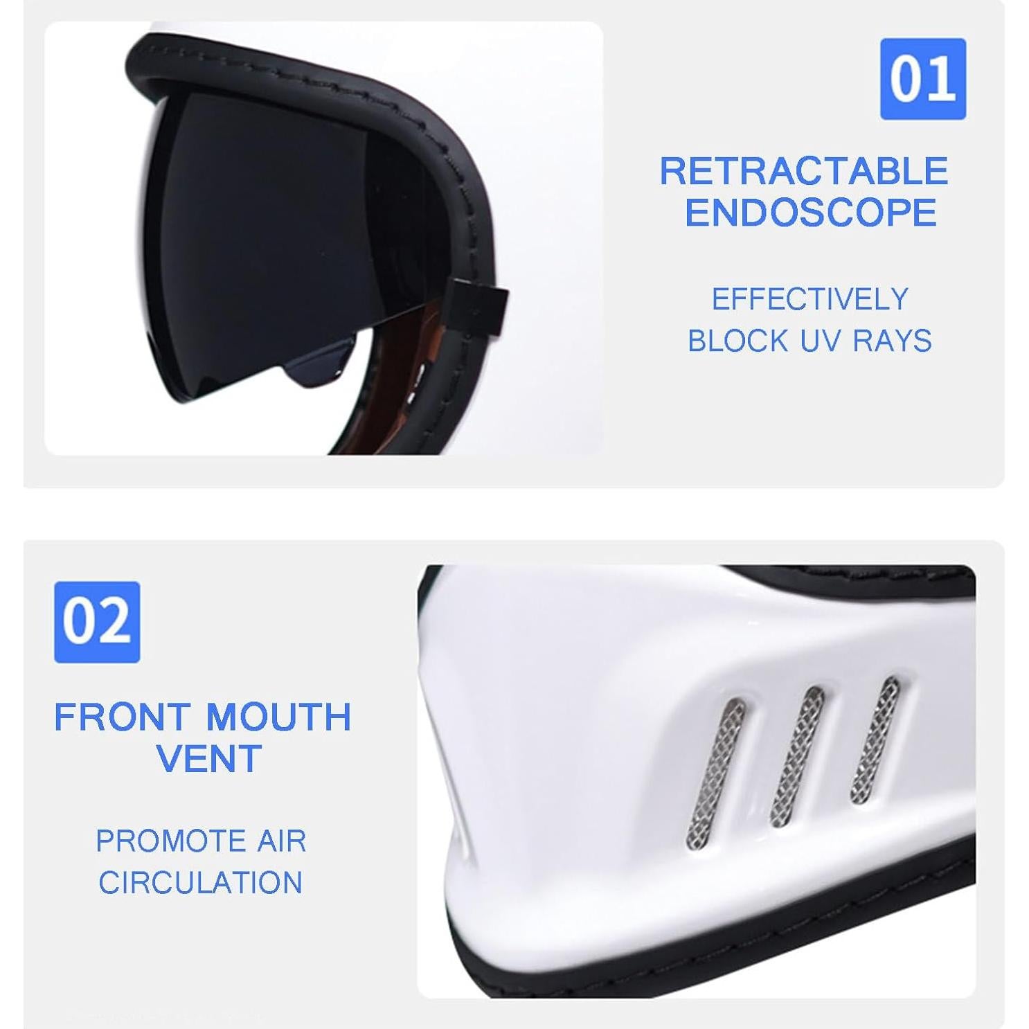 Casco Jet MDXDKJ Vintage Unisex ABS ECE DOT XL 61-62cm