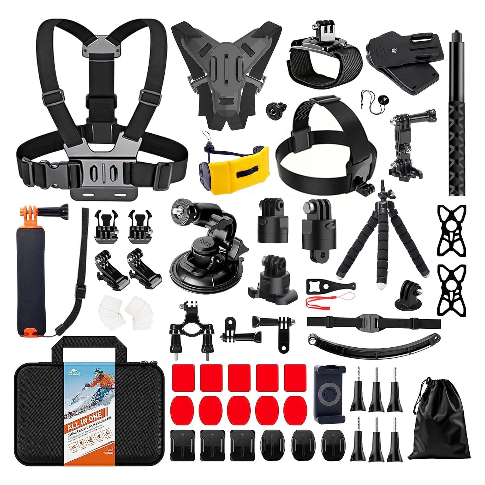 Kit de Accesorios 70 en 1 HONGDAK para Cámaras de Acción