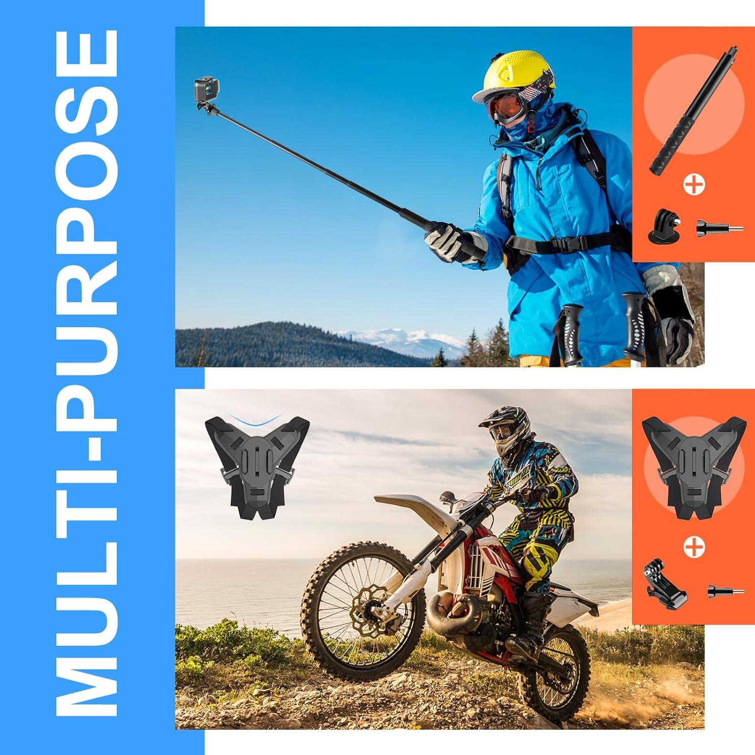 Kit de Accesorios 70 en 1 HONGDAK para Cámaras de Acción