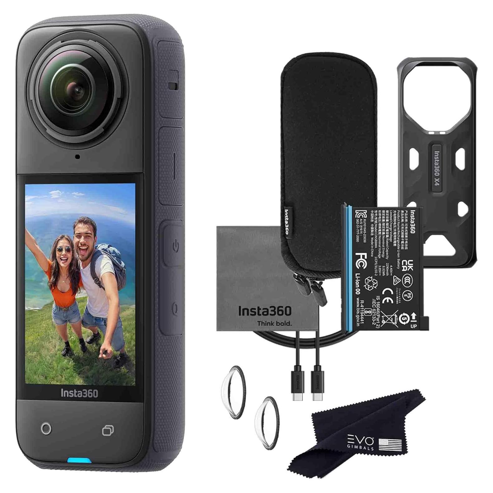 Cámara de Acción Insta360 X4 8K 360 Impermeable con Pantalla Táctil