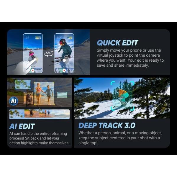 Cámara de Acción Insta360 X4 8K 360 Impermeable con Pantalla Táctil