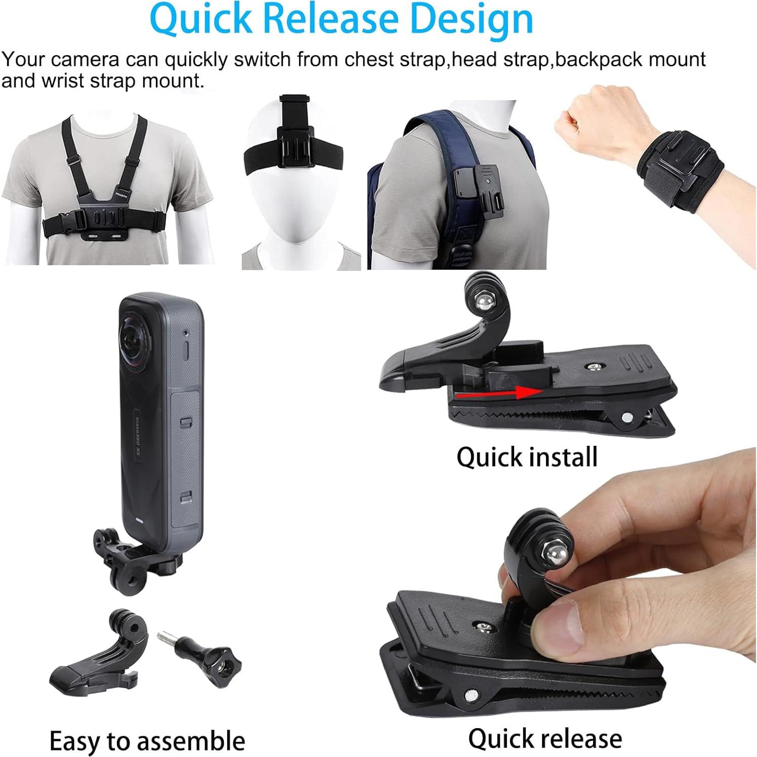 Kit de Accesorios para Cámaras de Acción Pellking - Insta360 y GoPro