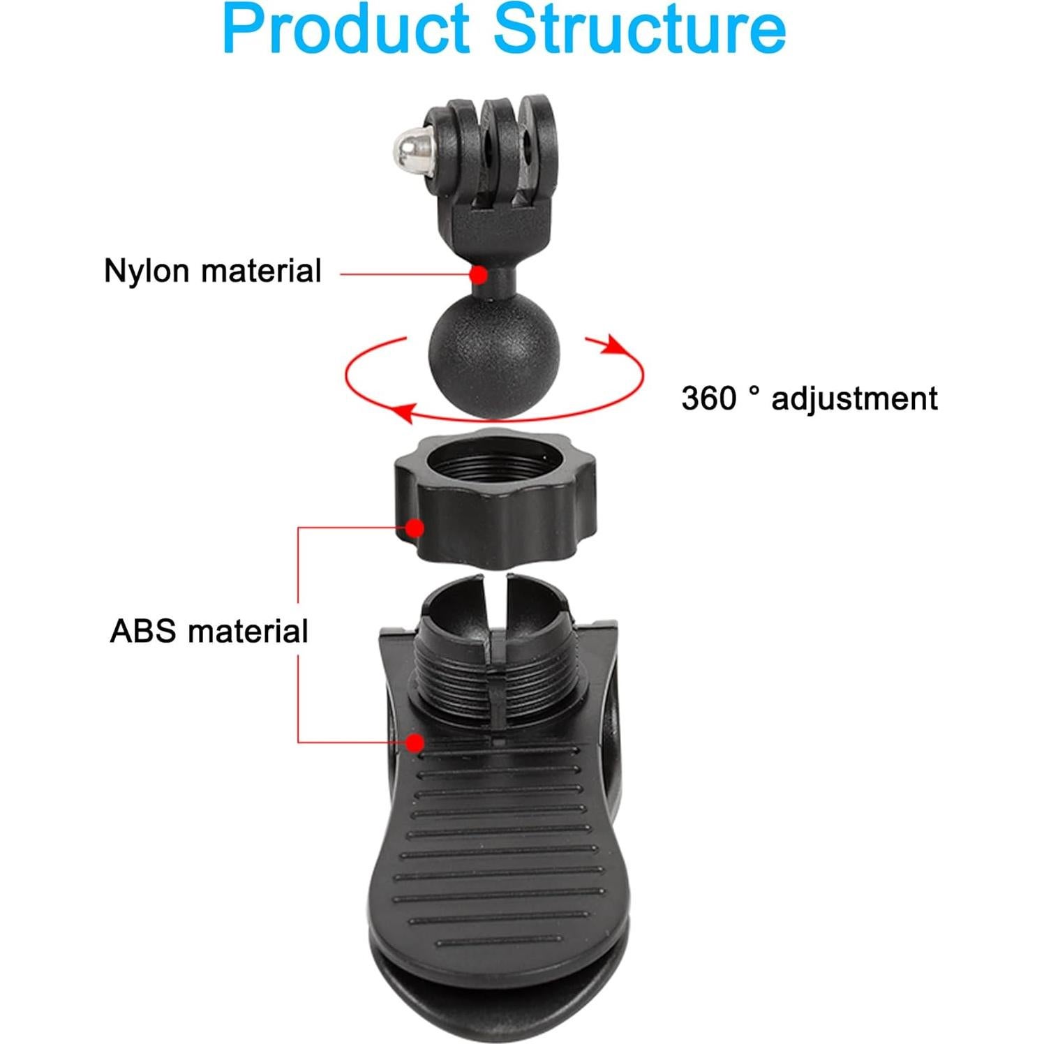 Car Sun Visor Mount VLOG/Video Holder for iPhone Samsung Cell Phone GoPro 13 12 10 9 8 7 6 Insta360 X5 X4 X3 X2 X RS R AKASO DJI Osmo Action 5 4 3 2 Camera and Accessories