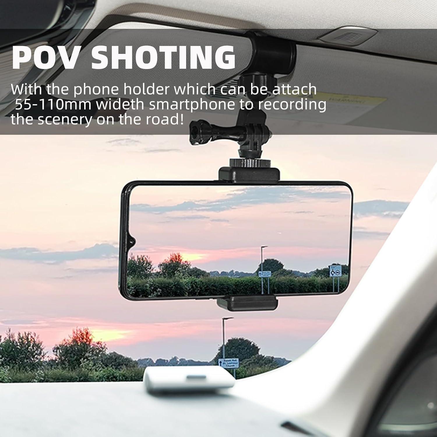 Soporte de Visera Solar para Coche Flymile CV1 - Compatible con GoPro e Insta360