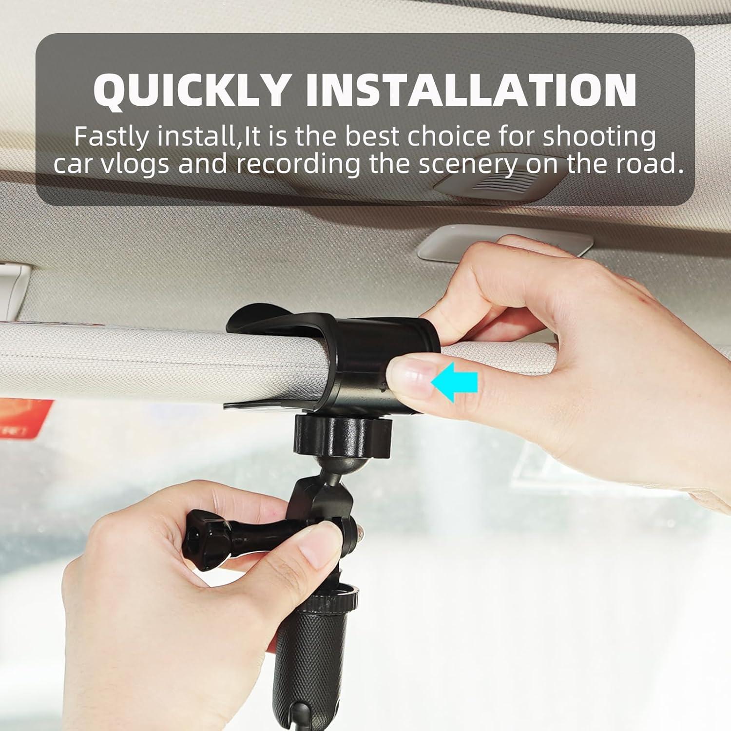 Soporte de Visera Solar para Coche Flymile CV1 - Compatible con GoPro e Insta360