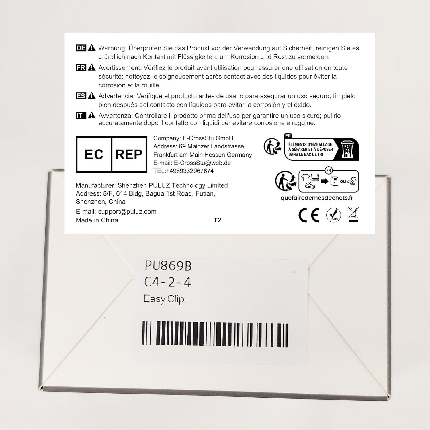 Clip Magnético PULUZ para Sombrero Insta360 GO3/GO 3S - Ligero y Ajustable