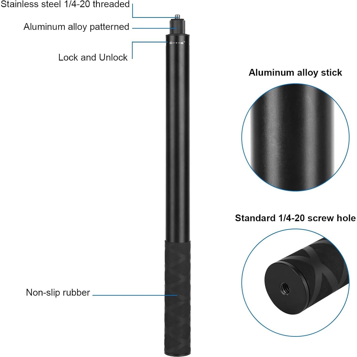 Palo de Selfie Extensible Mippko con Trípode 157 cm