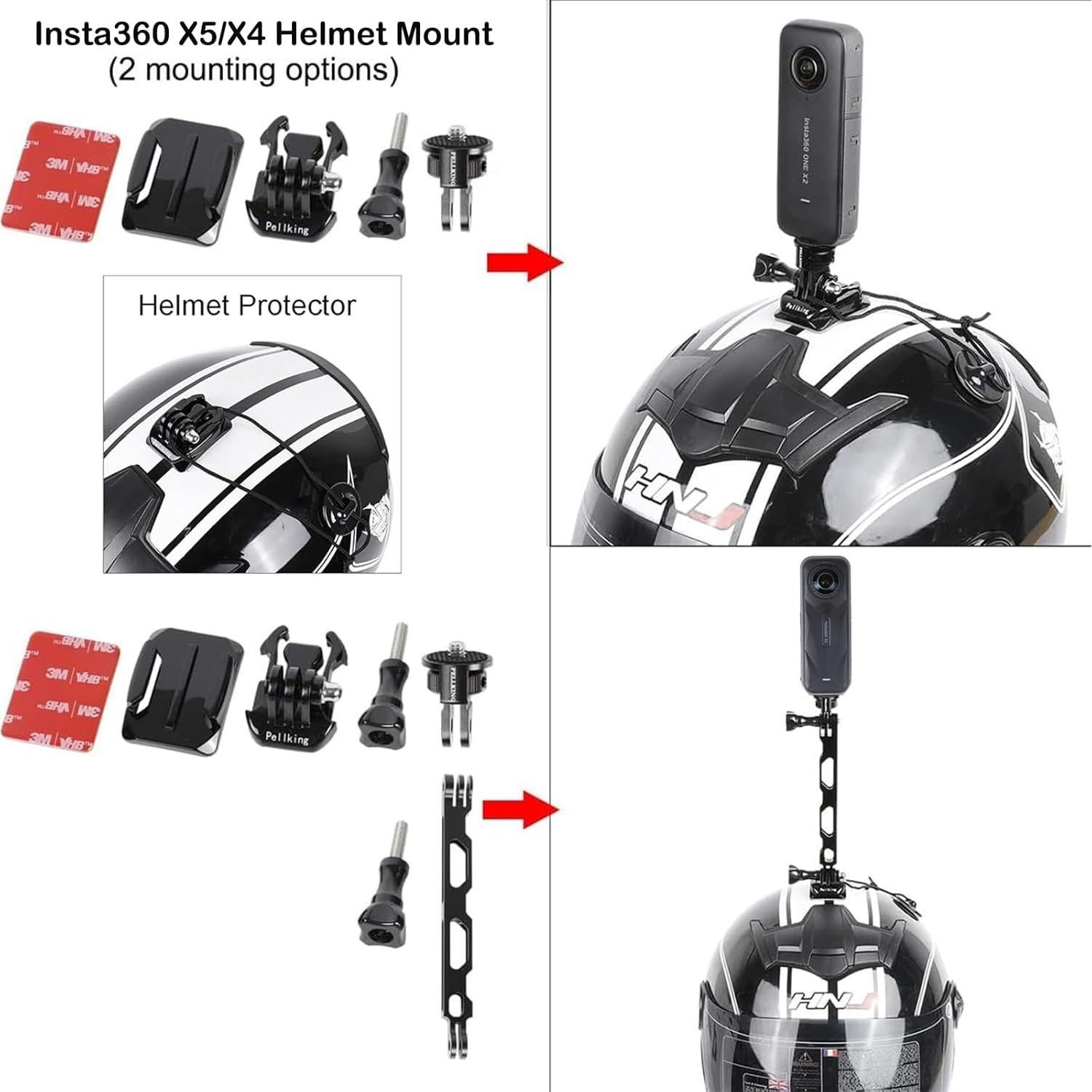Accesorios para Motocicleta PellKing Insta360 X5/X4 - Funda, Montajes