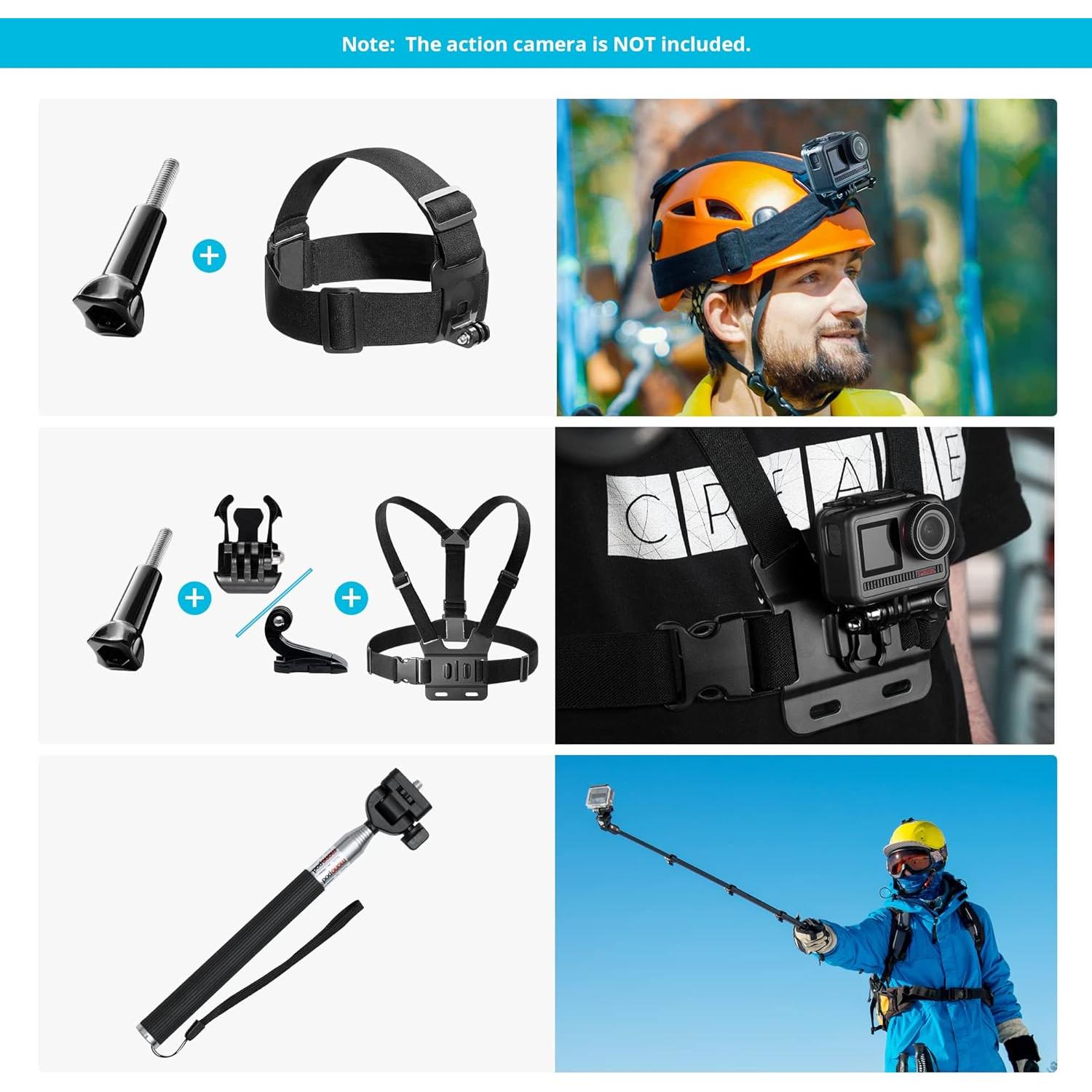 Kit de Accesorios para Cámara de Acción AKASO 60 en 1