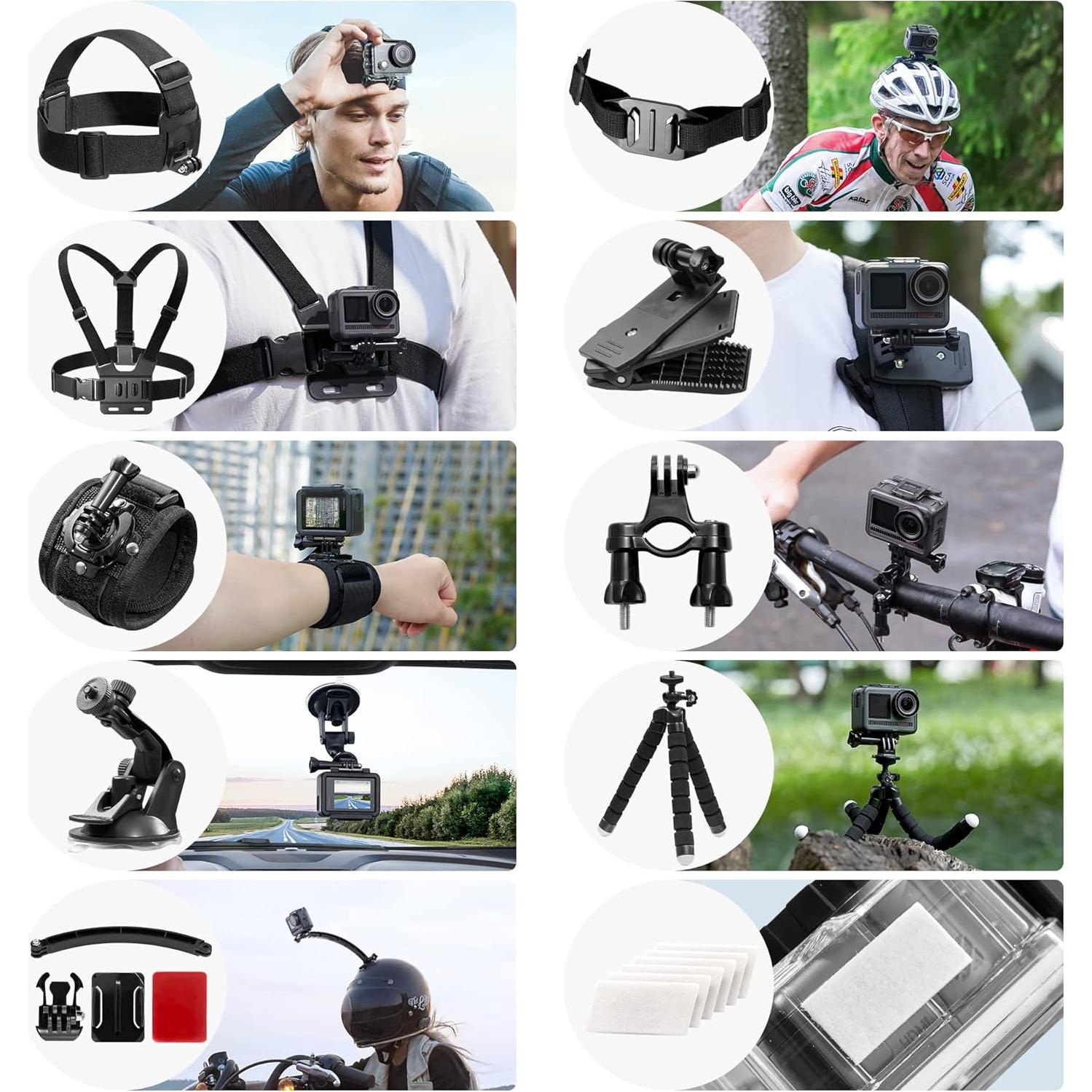 Cámara de Acción AKASO EK7000 4K 20MP con Accesorios 42 en 1