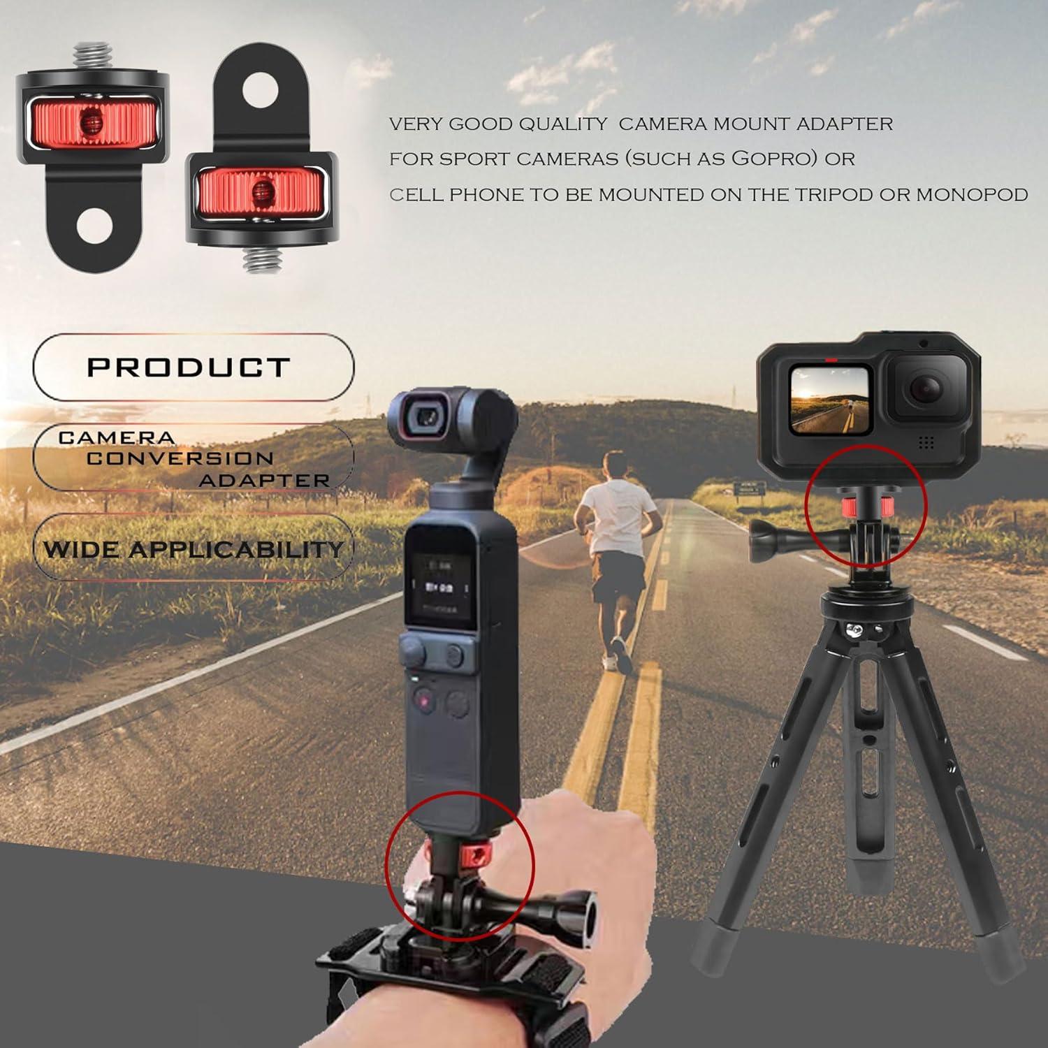 Adaptador de Montaje de Aluminio Liveda 1/4" para GoPro