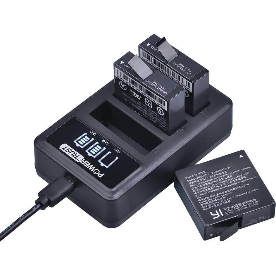 Paquete de 3 Baterías Recargables AZ16-1 + Cargador USB PowerTrust