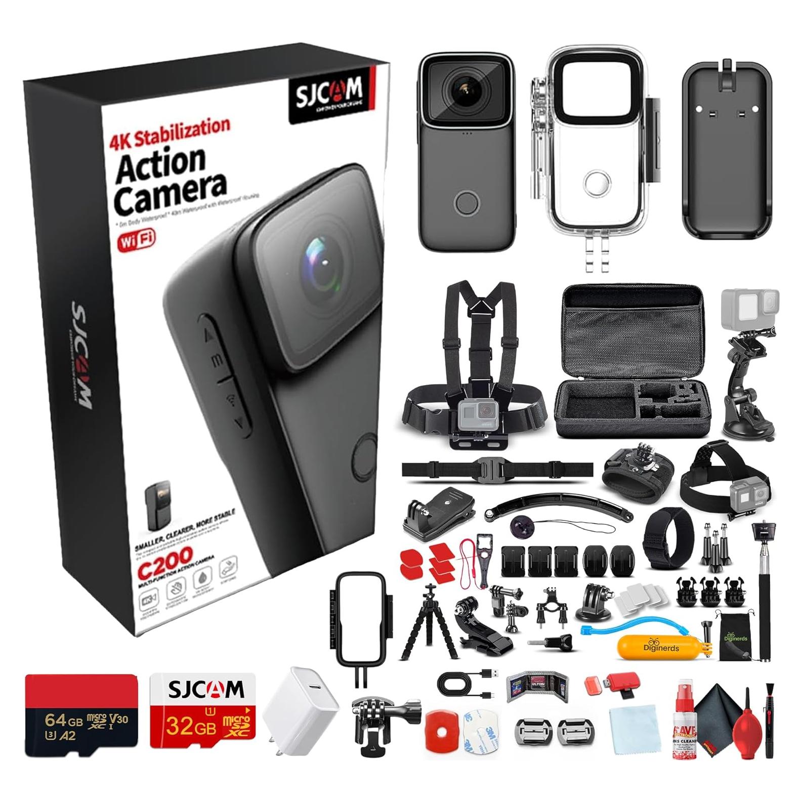 Cámara de Acción SJCAM C200 4K Compacta Impermeable