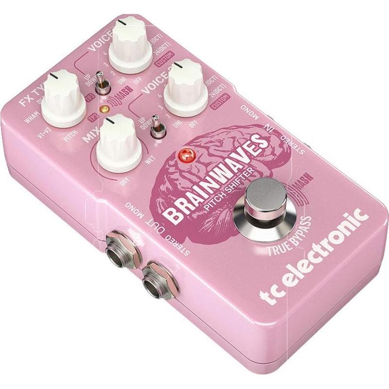 TC Electronic BRAINWAVES PITCH SHIFTER Exceptional Pitch Shifter with Studio-Grade Algorithms, 4 Octave Dual Voices and Groundbreaking MASH Footswitch