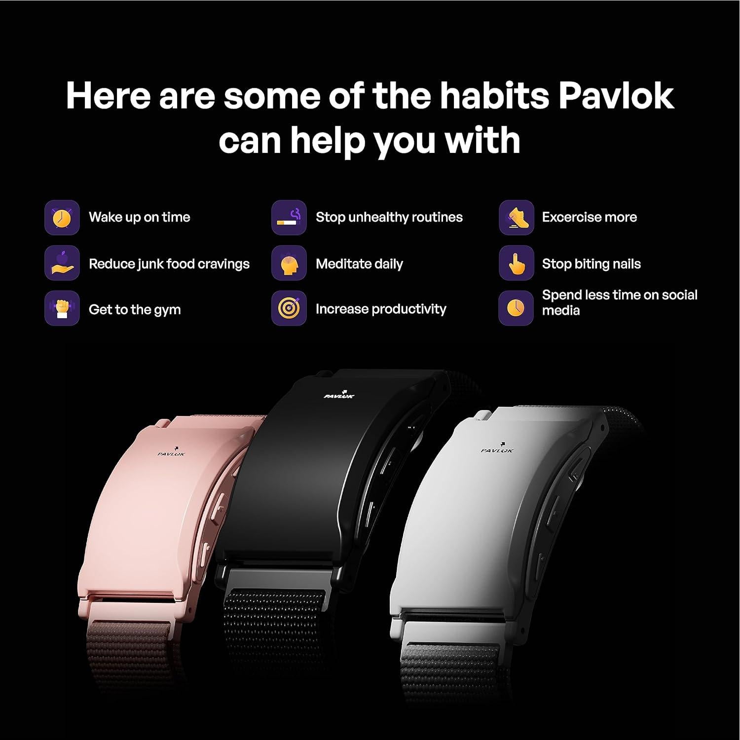 Pavlok 3 - Reloj inteligente deportivo para hábitos saludables