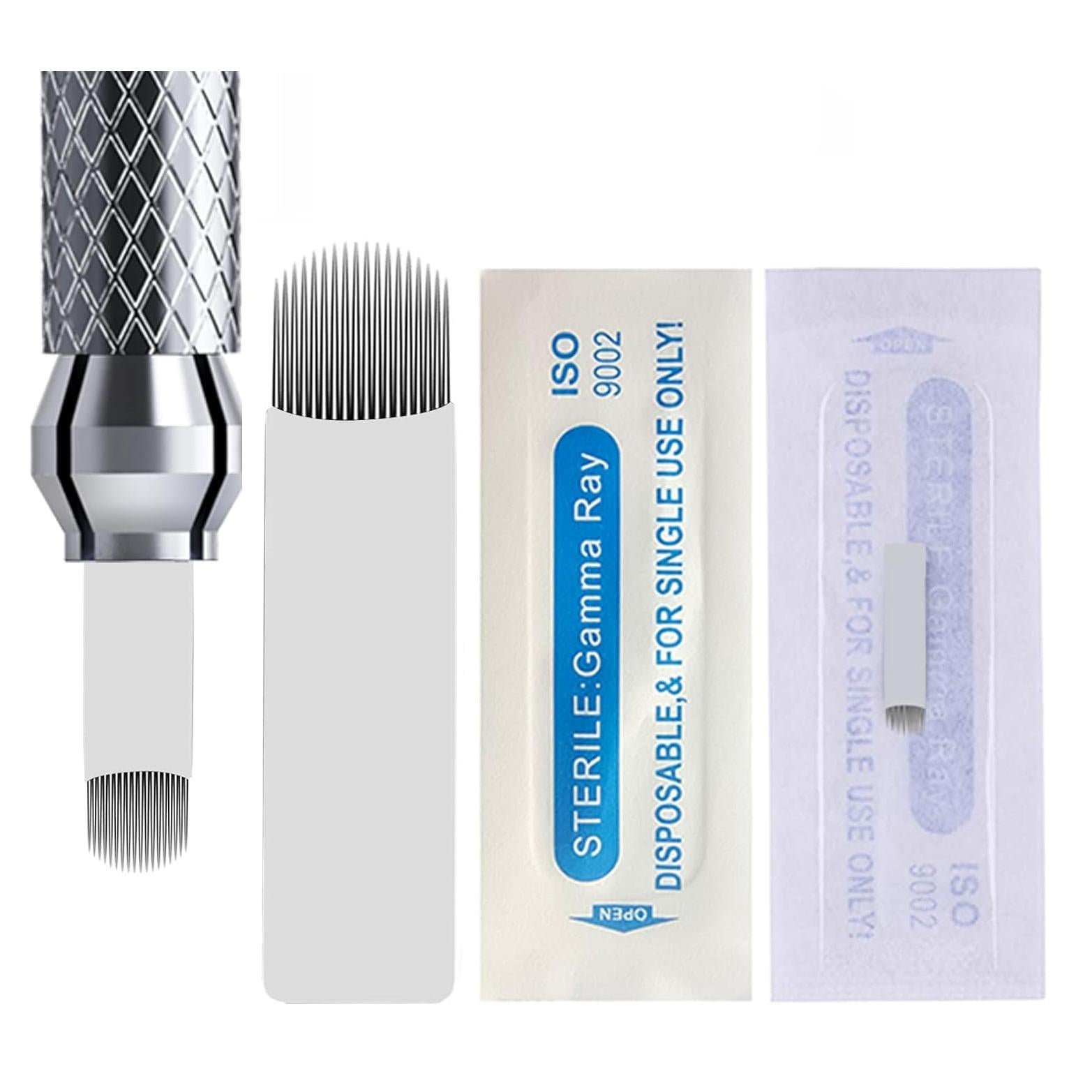 30 Agujas Desechables Microblading Kaiqikaixi 18U Estériles