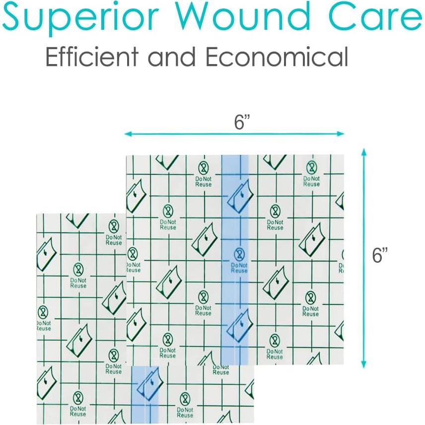 Vendaje Impermeable Post-Tatuaje Hola Health 15.24x15.24 cm (50 pcs)