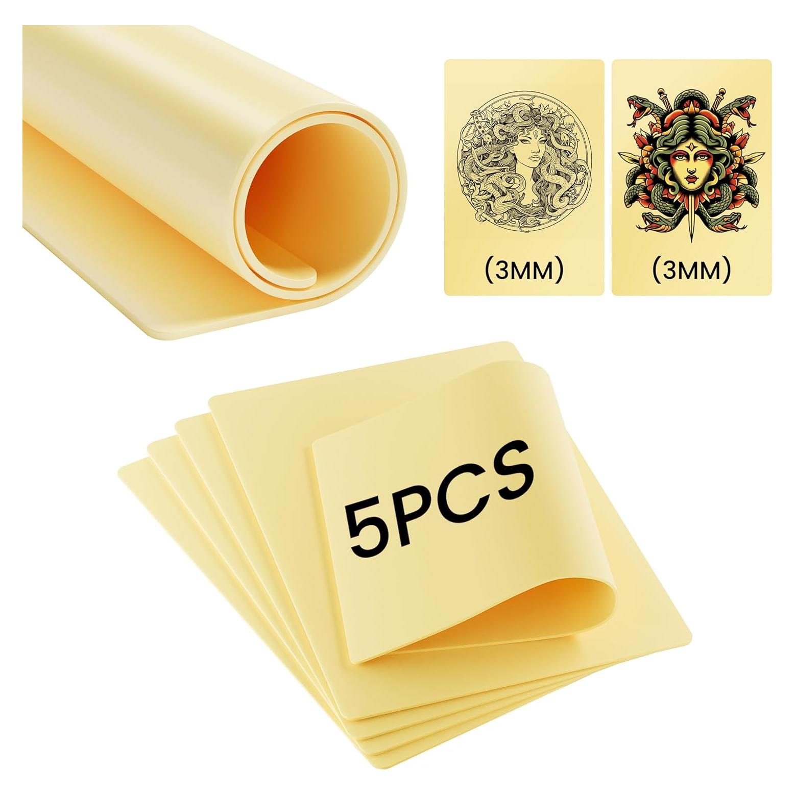 Piel Falsa de Tatuaje Phomemo 3MM - 5 Piezas 30.48x20.32cm