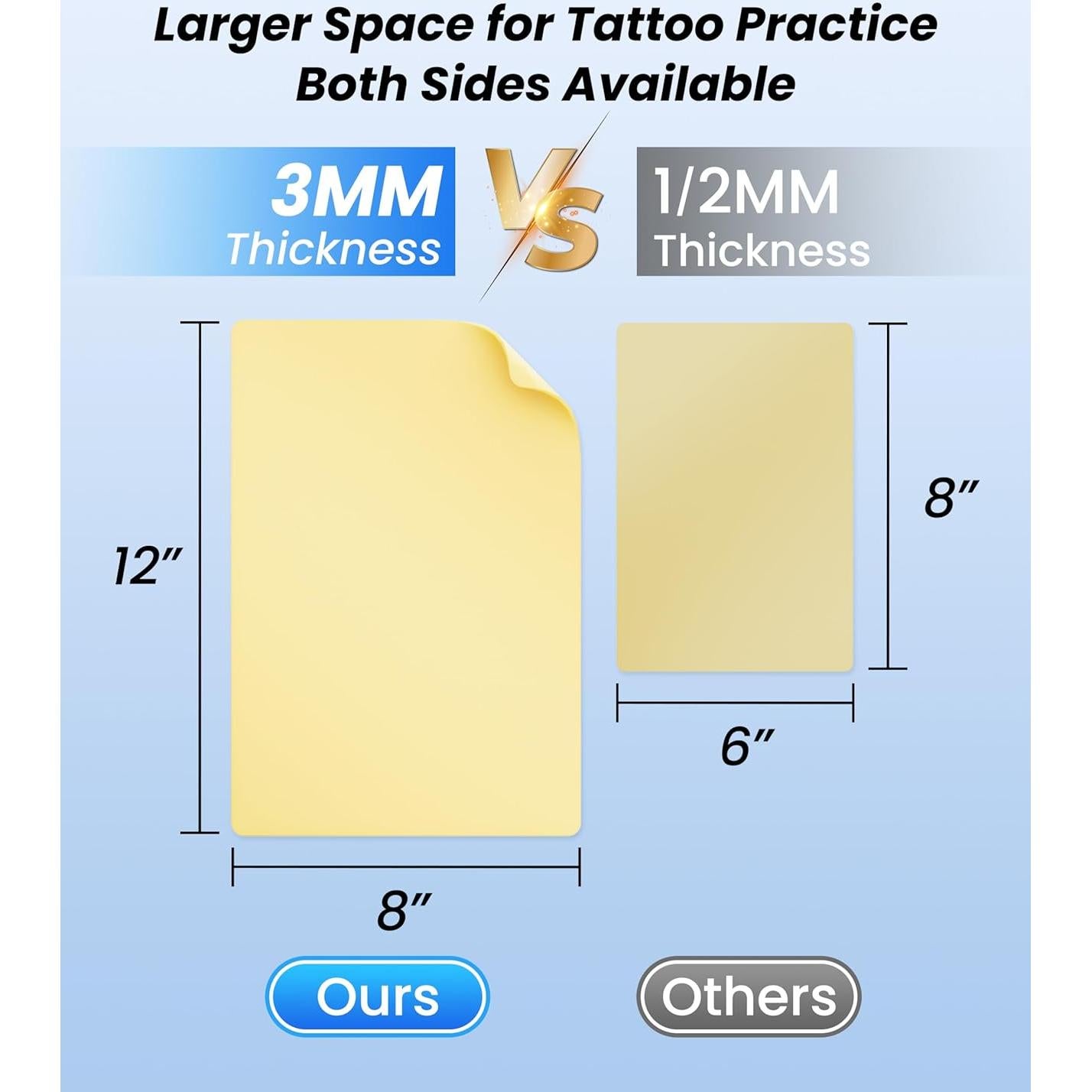 Piel Falsa de Tatuaje Phomemo 3MM - 5 Piezas 30.48x20.32cm