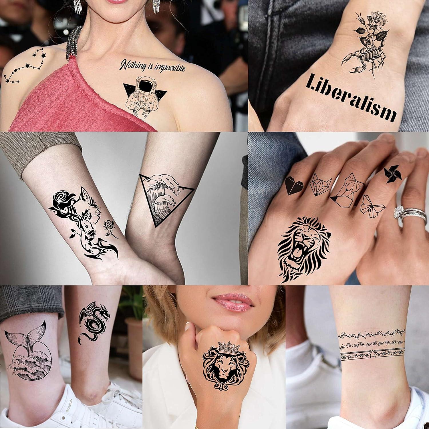52 Hojas Tatuajes Temporales EGMBGM Animales y Diseños 3D
