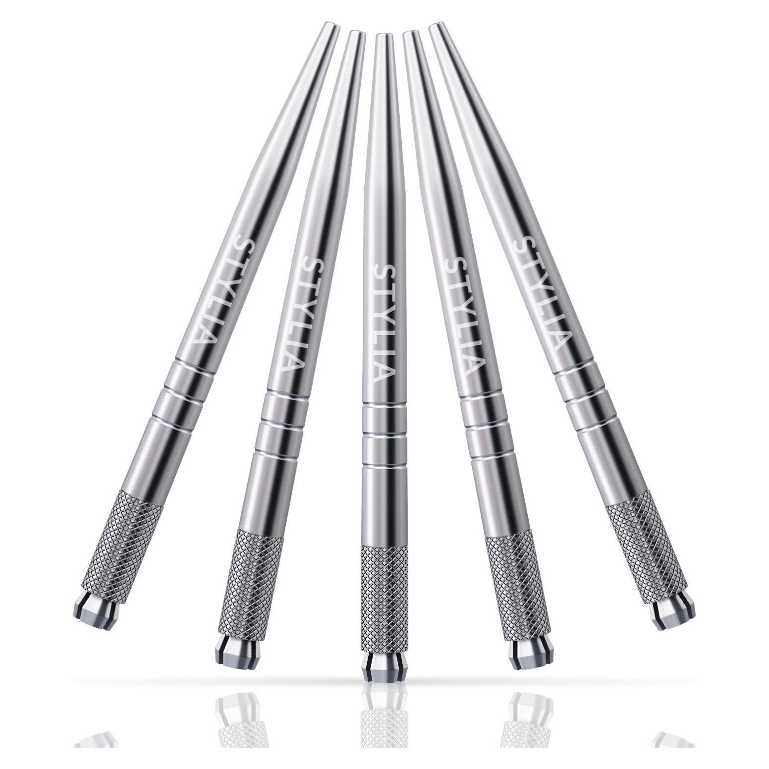 Kit de 5 Plumas Desechables Microblading Stylia - Aluminio