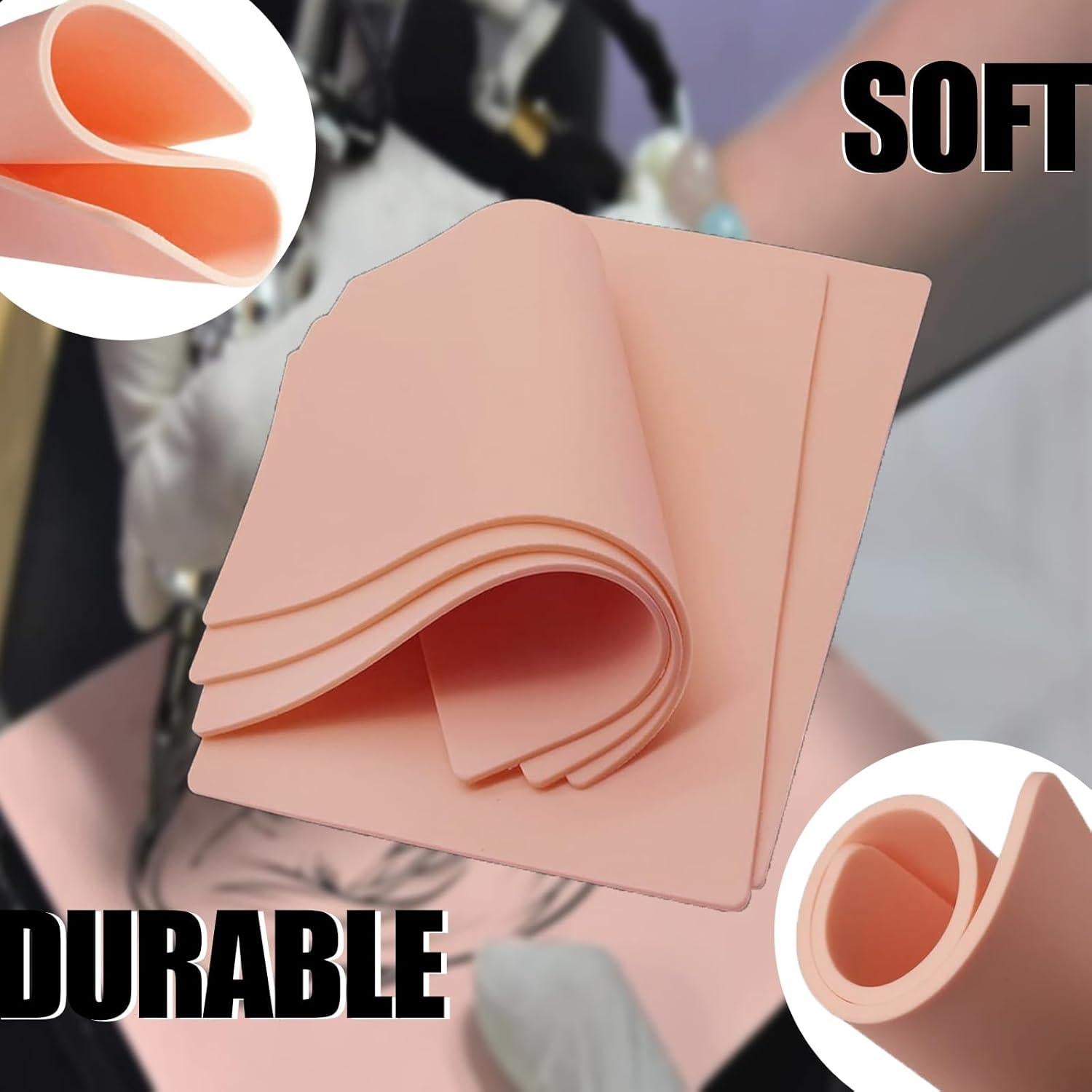 10 Piezas Piel Falsa de Tatuaje Beoncall 18.8x14.2cm 3mm