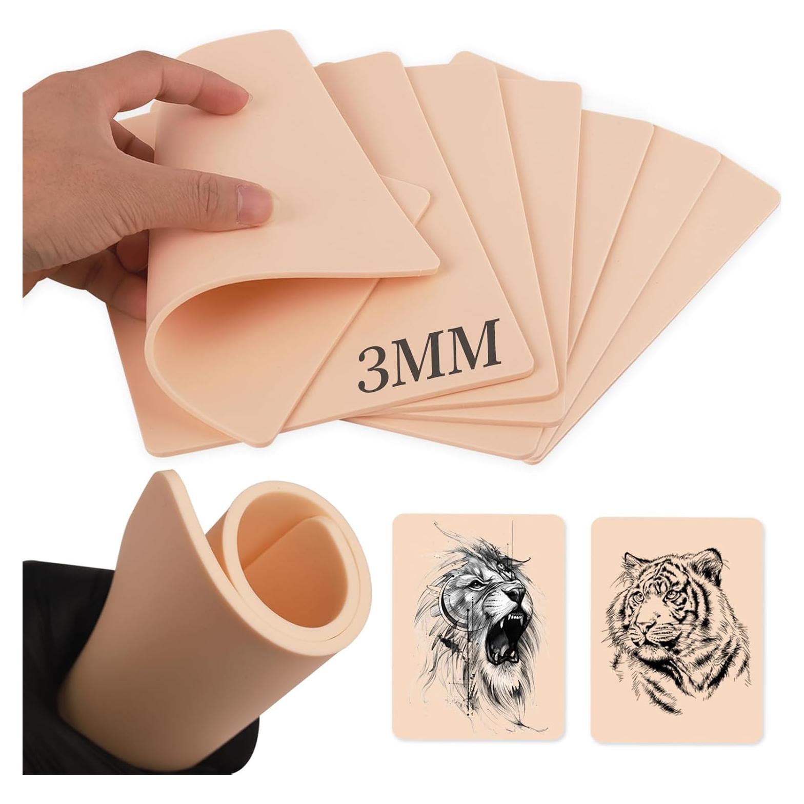 Piel Falsa de Tatuaje Rayyl 3MM - 3 Piezas 19x14cm