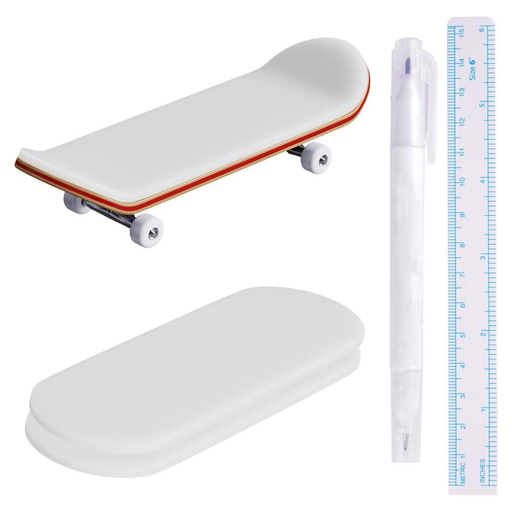 Tattoo Kit 3-Pack Practice Skins, Fingerboard Mini Skatebords Collectible & Customizable, Tattoo Studio Gift, Beginners Play 006